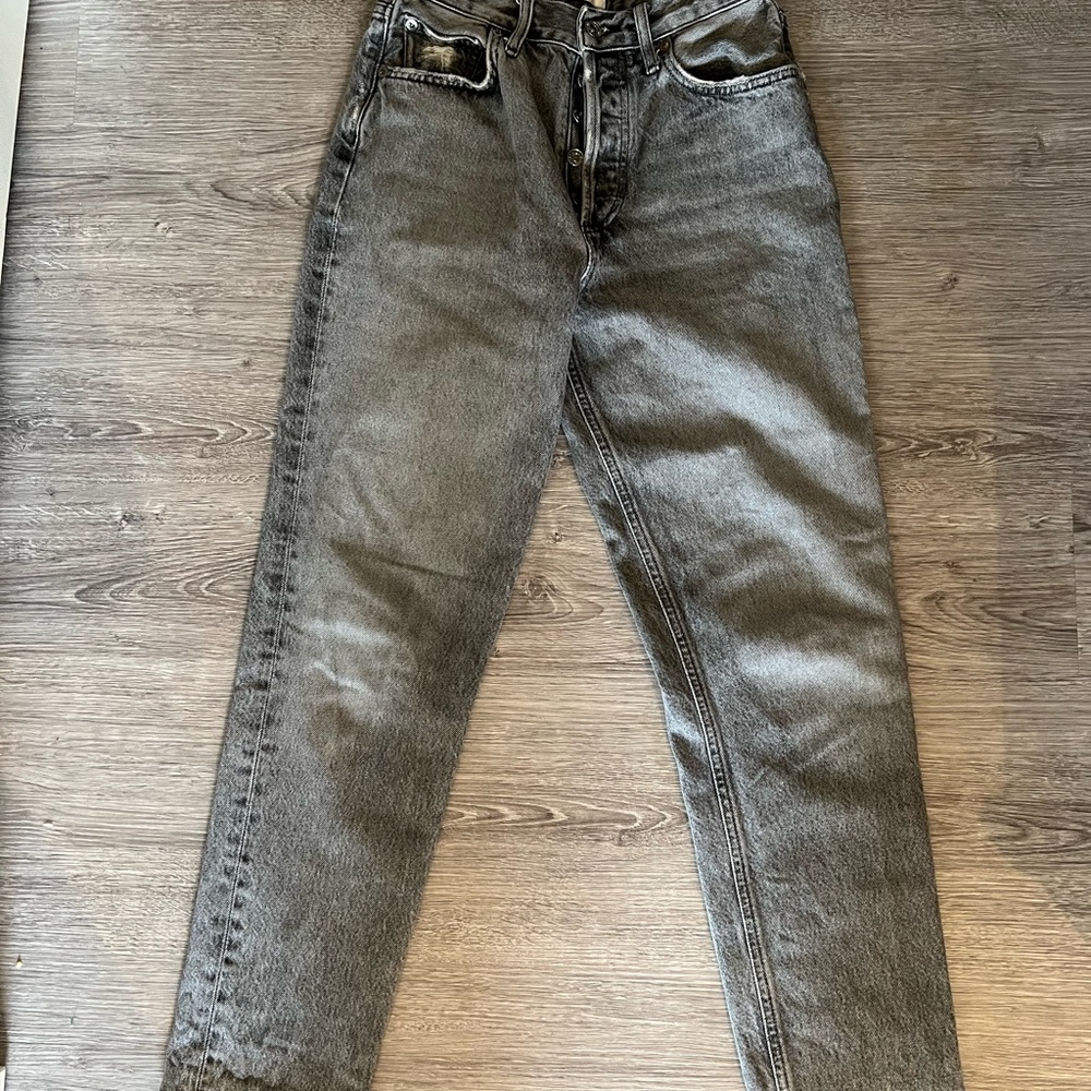 Agolde Gray Straight Jeans Classic Denim Style
